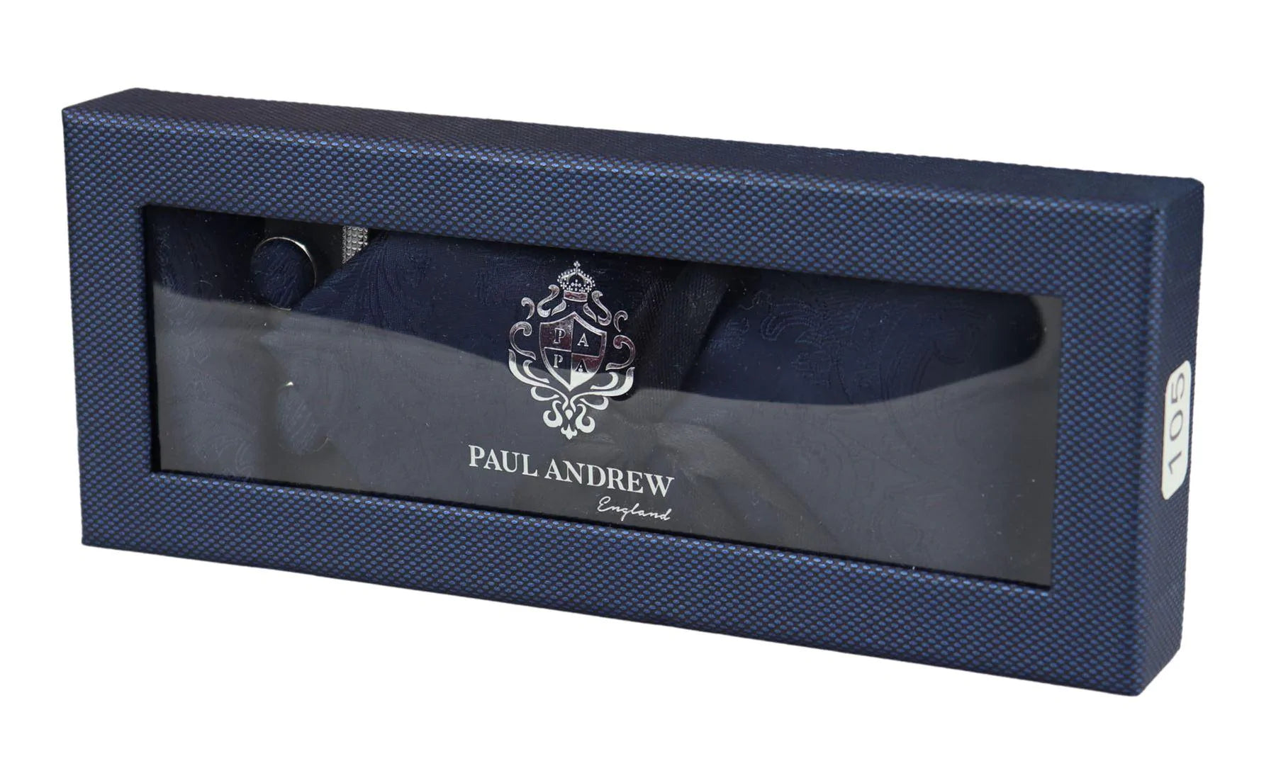 Paisley Neck Navy Tie Gift Set Pocket Square Cuff Links Tie Floral Satin