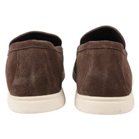 Men's Suede Brown Slip On Comfort Fit Loafers
