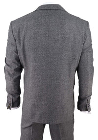 Men's Grey Glen Check 3 Piece Suit