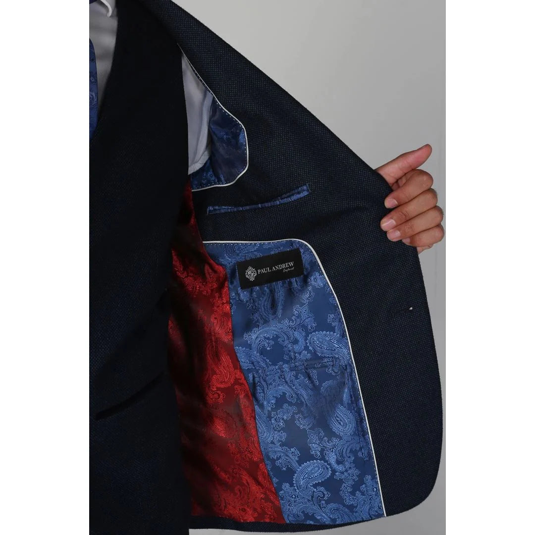 Arthur - Men's Birdseye Navy Blazer