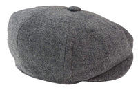 Mens 8 Panel Newsboy Cap - Cavani Martez - Dark Grey