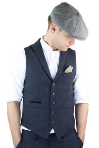 Cavani Martez - Men's Herringbone Tweed Waitcoat