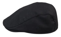 Mens Grandad Baker Flat Black Cap 8 Panel Tweed Vintage Classic Smart Casual 1920s