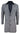 Herringbone Tweed 3/4 Long Overcoat-Grey