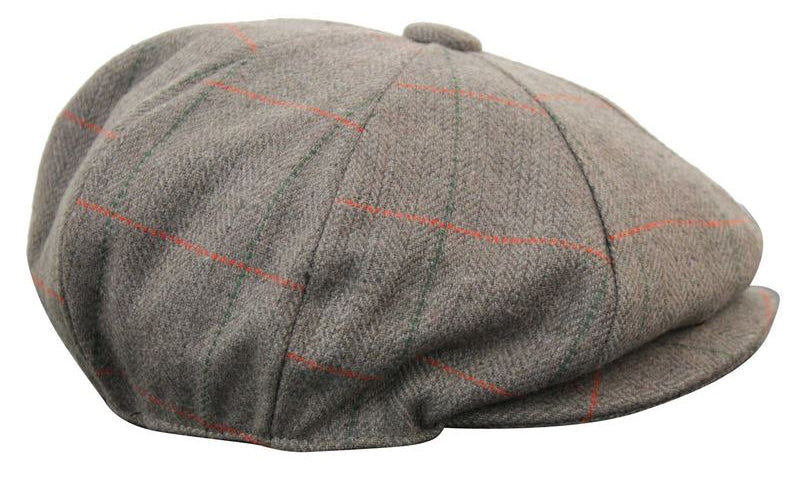 Mens Tweed Check Peaky Blinders Cap