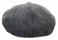 Mens Tweed Check Peaky Blinders Cap
