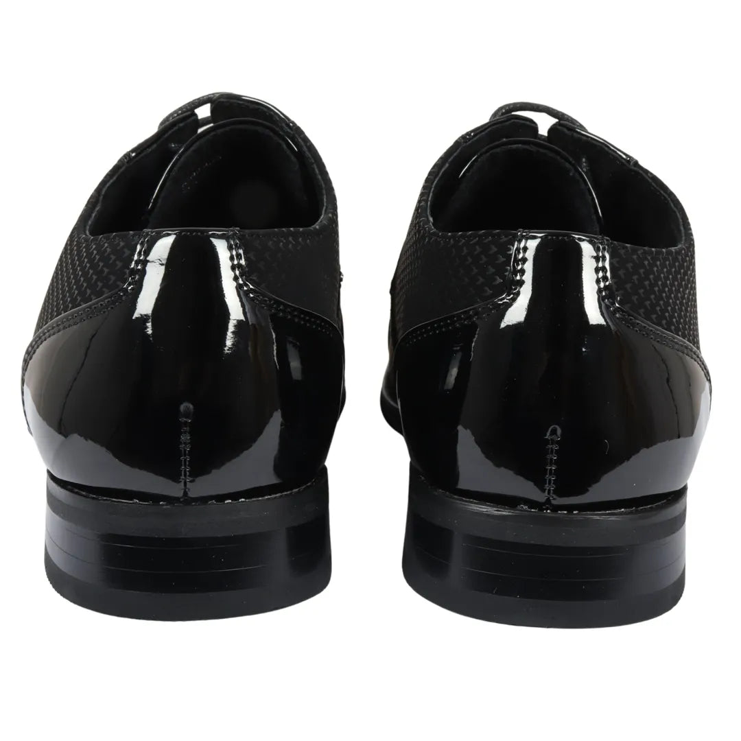 Men's Black Lace Up Derby Shoes