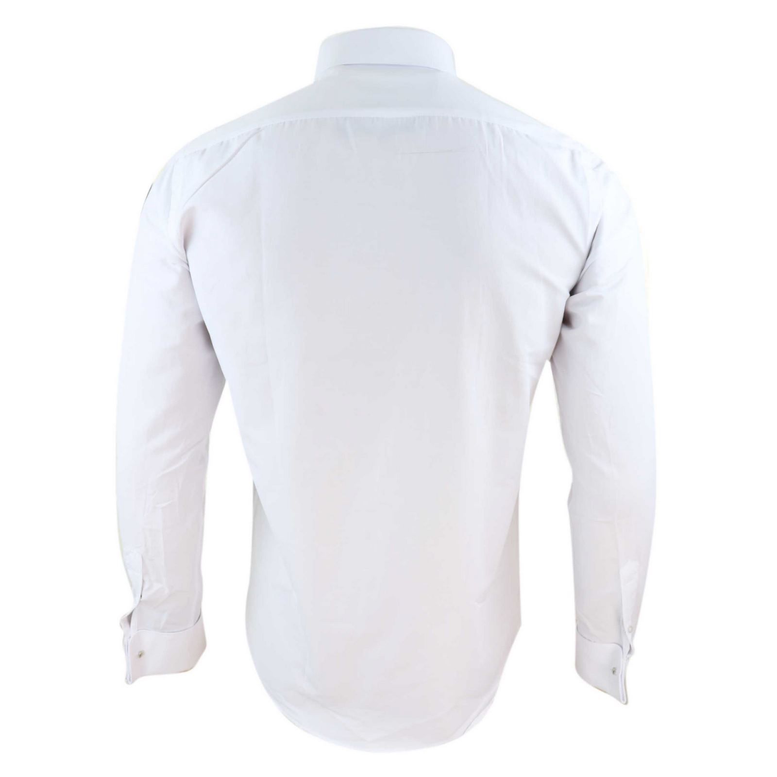 Mens White Nehru Collar Shirt + Removable Collar