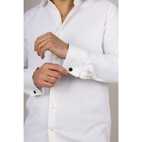 Men's Cream Double Cuff Oxford Shirt
