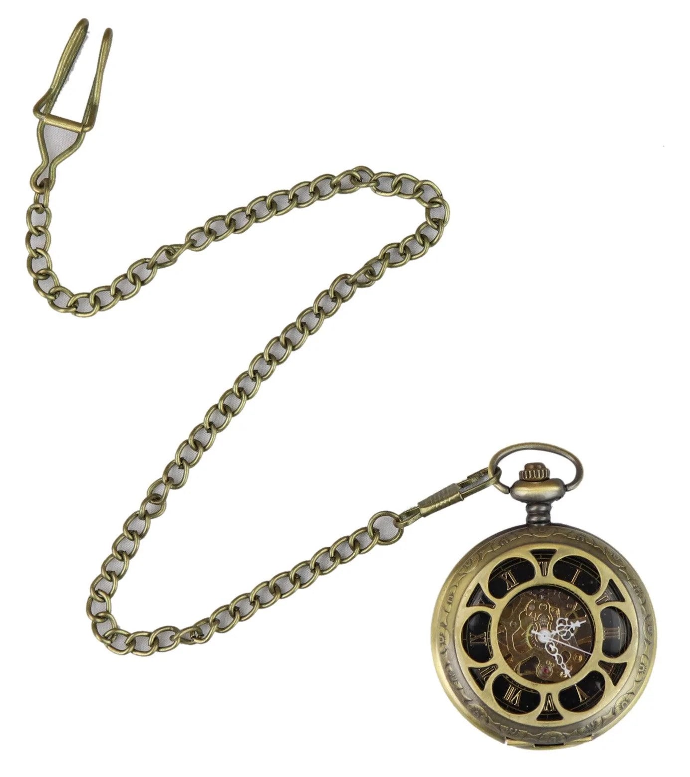 Gold Color Vintage Mechanical Pocket Watch