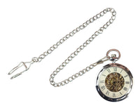 Automatic Mechanical Vintage Pocket Silver Watch