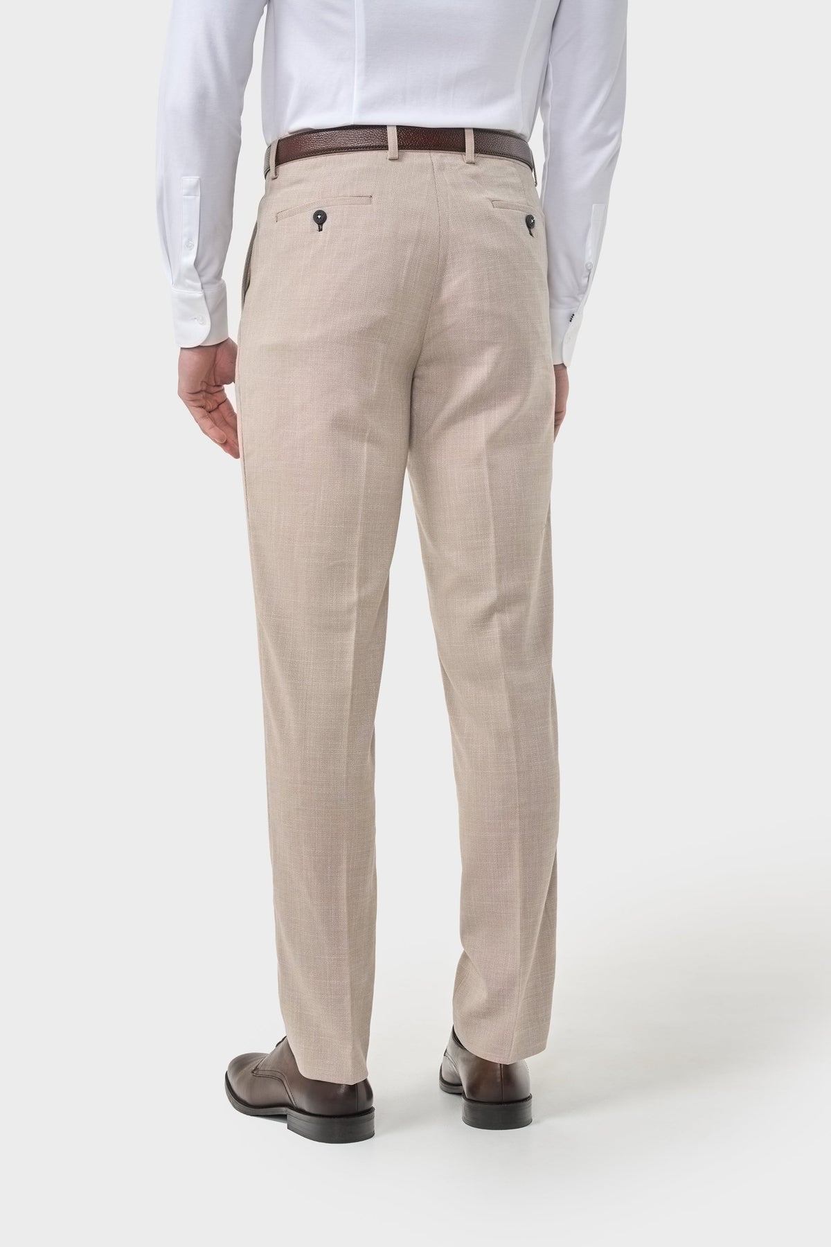 Miami - Pantaloni de mireasă bej pentru bărbați