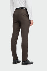 Pantaloni bărbătești din tweed maro Caridi
