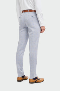 Pantaloni de mireasă albaștri pentru bărbați Caridi