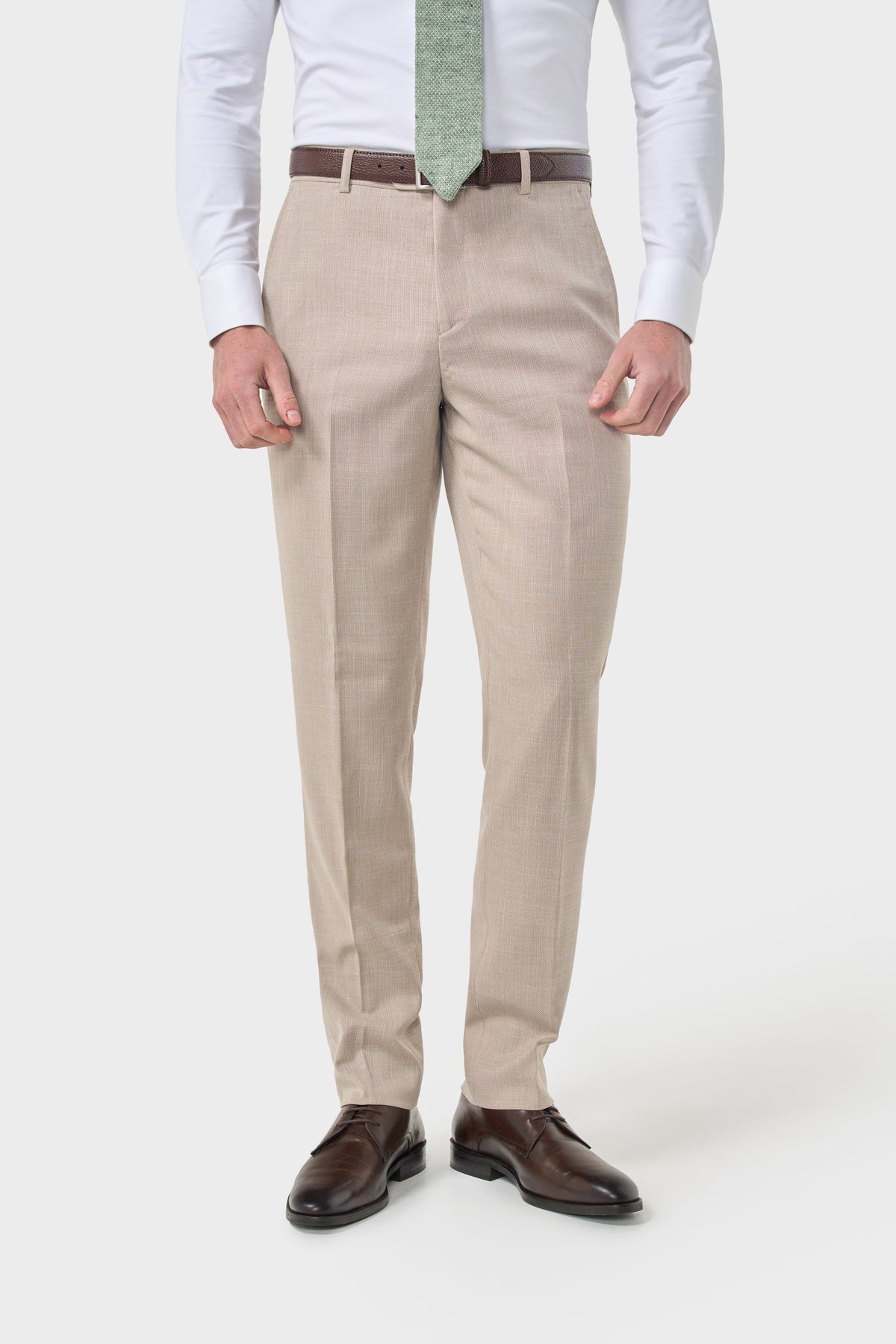 Miami - Pantaloni de mireasă bej pentru bărbați