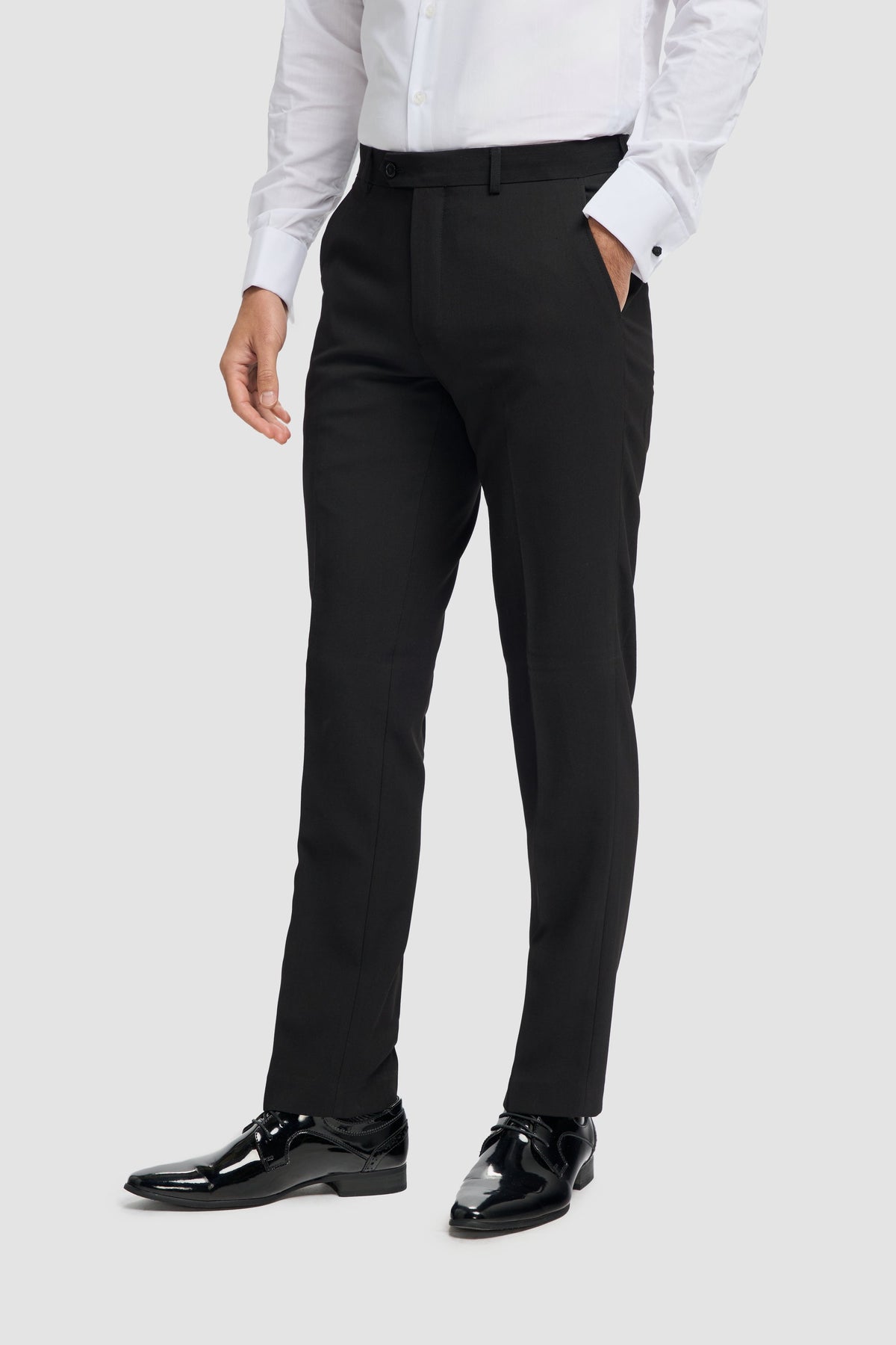 Tux - Pantaloni bărbătești negri clasici, tip smoking