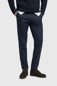 Mario - Pantaloni clasici de vară bleumarin pentru bărbați