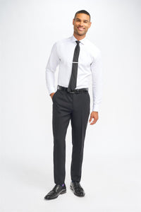 Roberto - Pantaloni eleganti bărbătești cu dungi negre