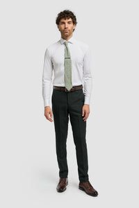 Pantaloni bărbătești din tweed verde măsliniu Caridi