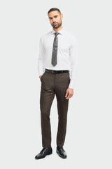 Pantaloni bărbătești din tweed maro Caridi
