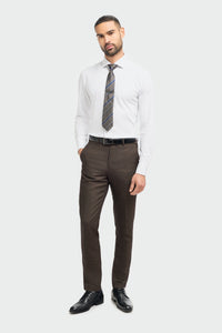 Pantaloni bărbătești din tweed maro Caridi