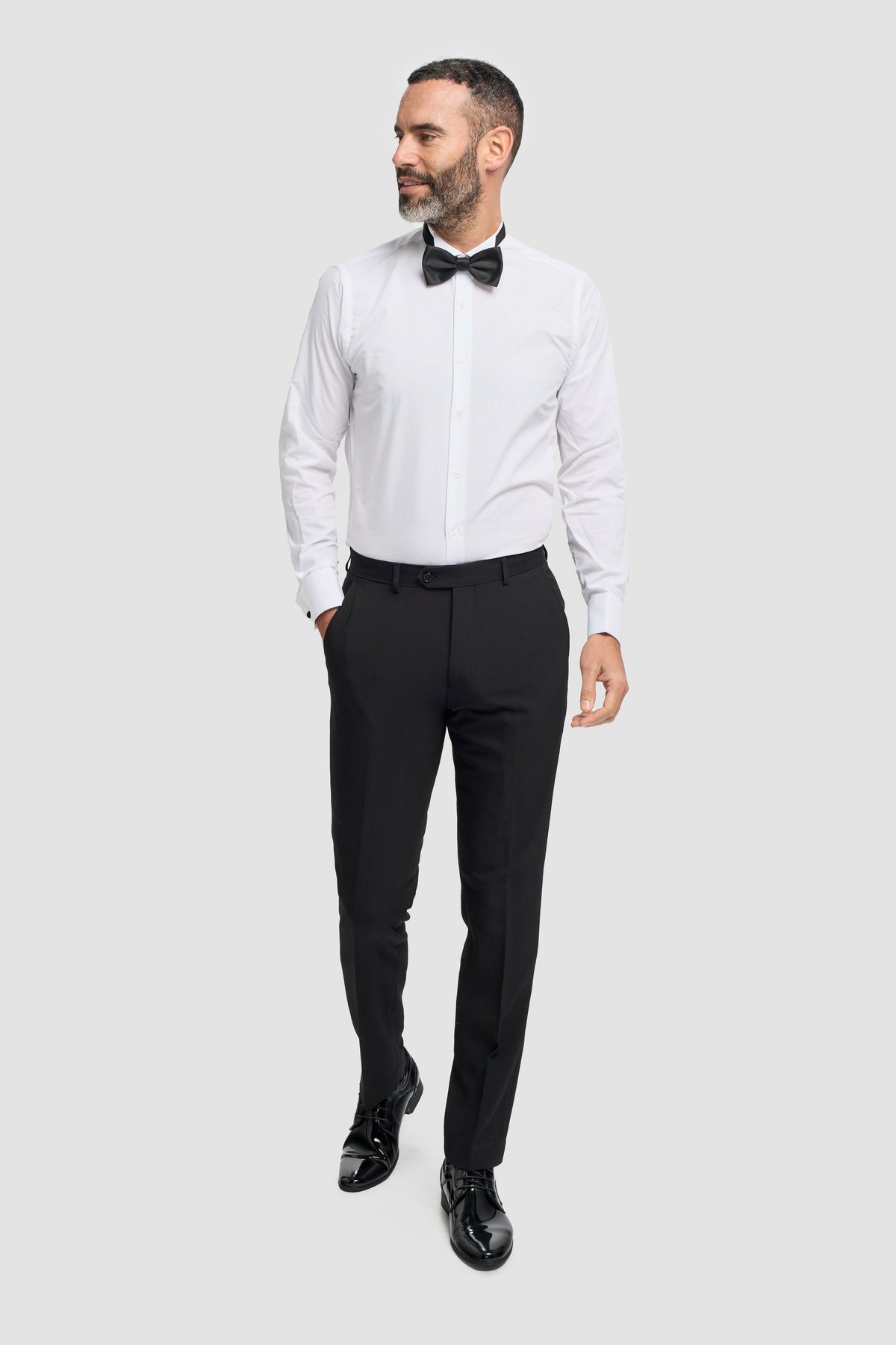 Tux - Pantaloni bărbătești negri clasici, tip smoking