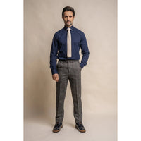 Albert - Pantaloni bărbătești gri din tweed