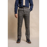 Albert - Pantaloni bărbătești gri din tweed