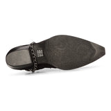 Mens Western Black Cowboy Boots Vintage Pointed Knight Ankle Country Boot Riding Real Leather