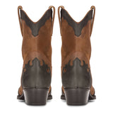 Mens High Western Boots Real Leather Brown Riding Dancing Hunting Cowboy Vintage Pointed Toe