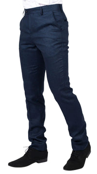 Arthur - Men's Birdseye Navy Trousers