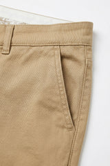Pantaloni chino bărbătești kaki, din amestec de in, material subțire de vară din bumbac Tencel