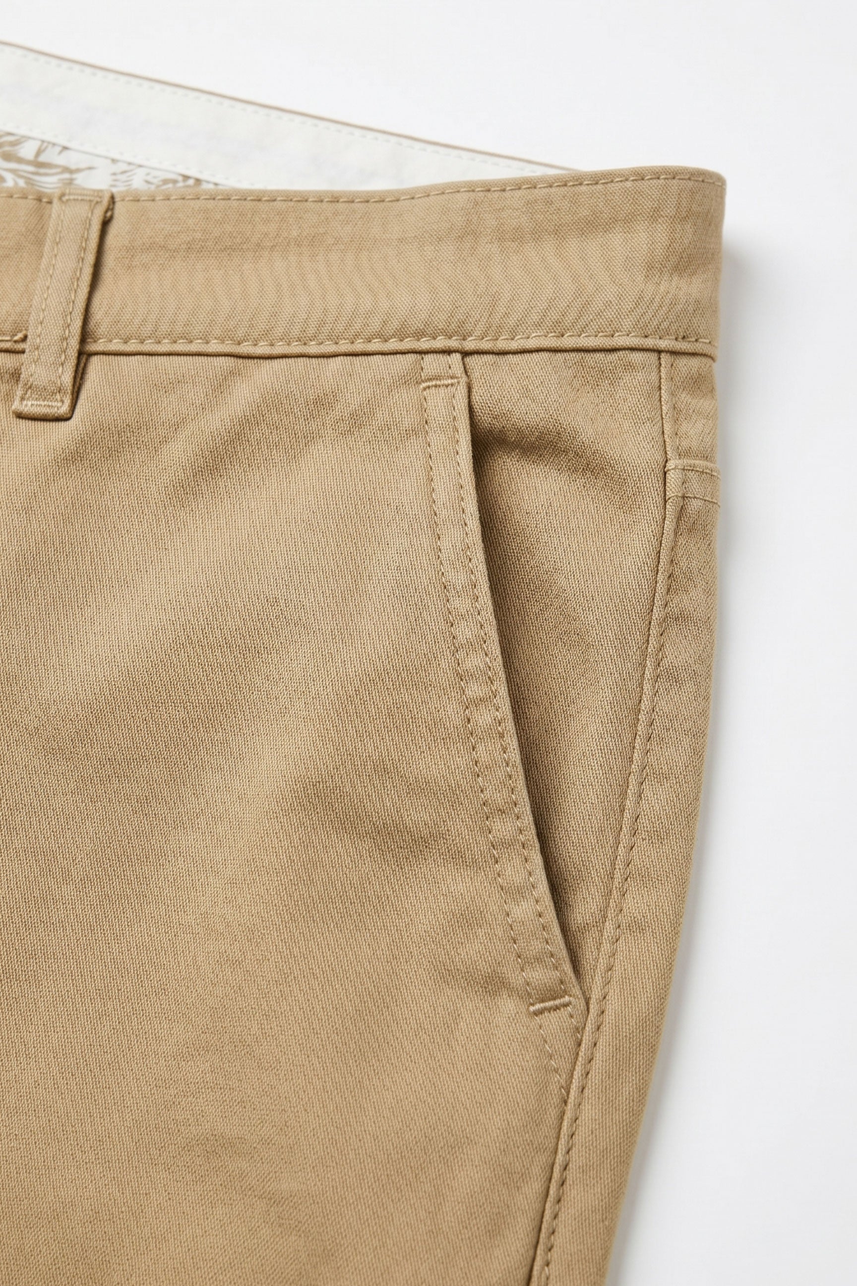Pantaloni chino bărbătești kaki, din amestec de in, material subțire de vară din bumbac Tencel