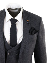 Dark Grey Tweed 3 Piece Suit