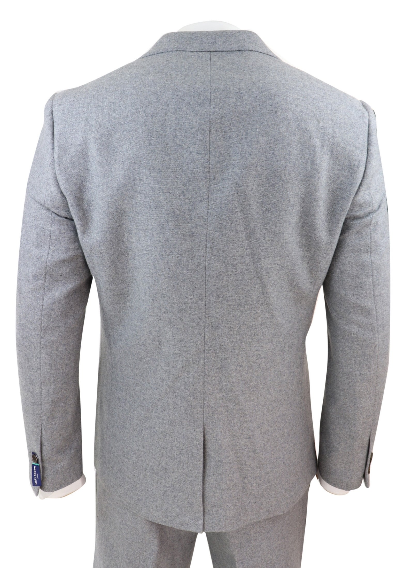 Men's Grey 3 Piece Wool Suit