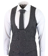 Men's Charcoal-Grey 3 Piece Suit