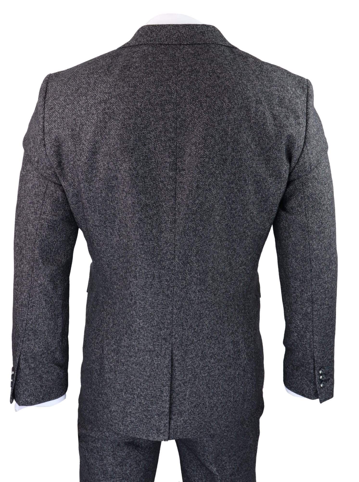 Men's Charcoal-Grey 3 Piece Suit
