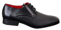 Men's Black Laced Faux Leather Shoes