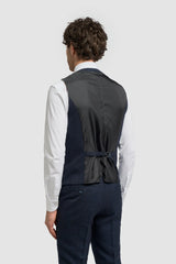 Caridi - Vestă bărbătească din tweed bleumarin