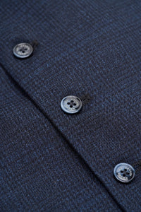 Caridi - Vestă bărbătească din tweed bleumarin