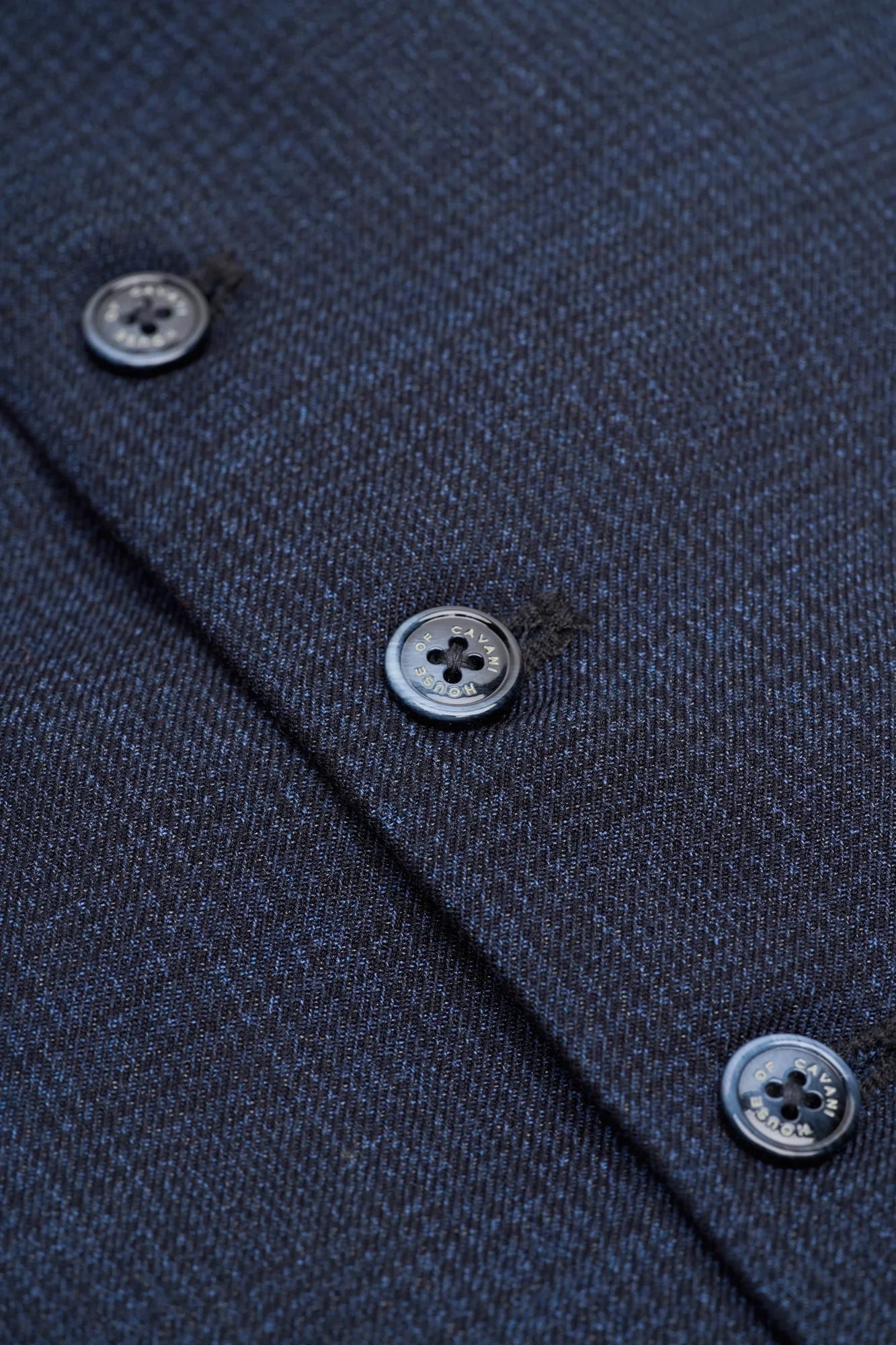 Caridi - Vestă bărbătească din tweed bleumarin