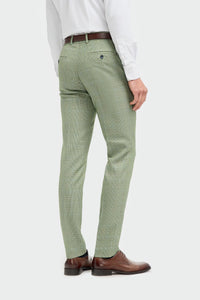 Caridi - Pantaloni bărbătești în carouri verde salvie