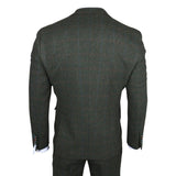 Joshua Men's 3-Piece Green Tweed Slim Fit Suit