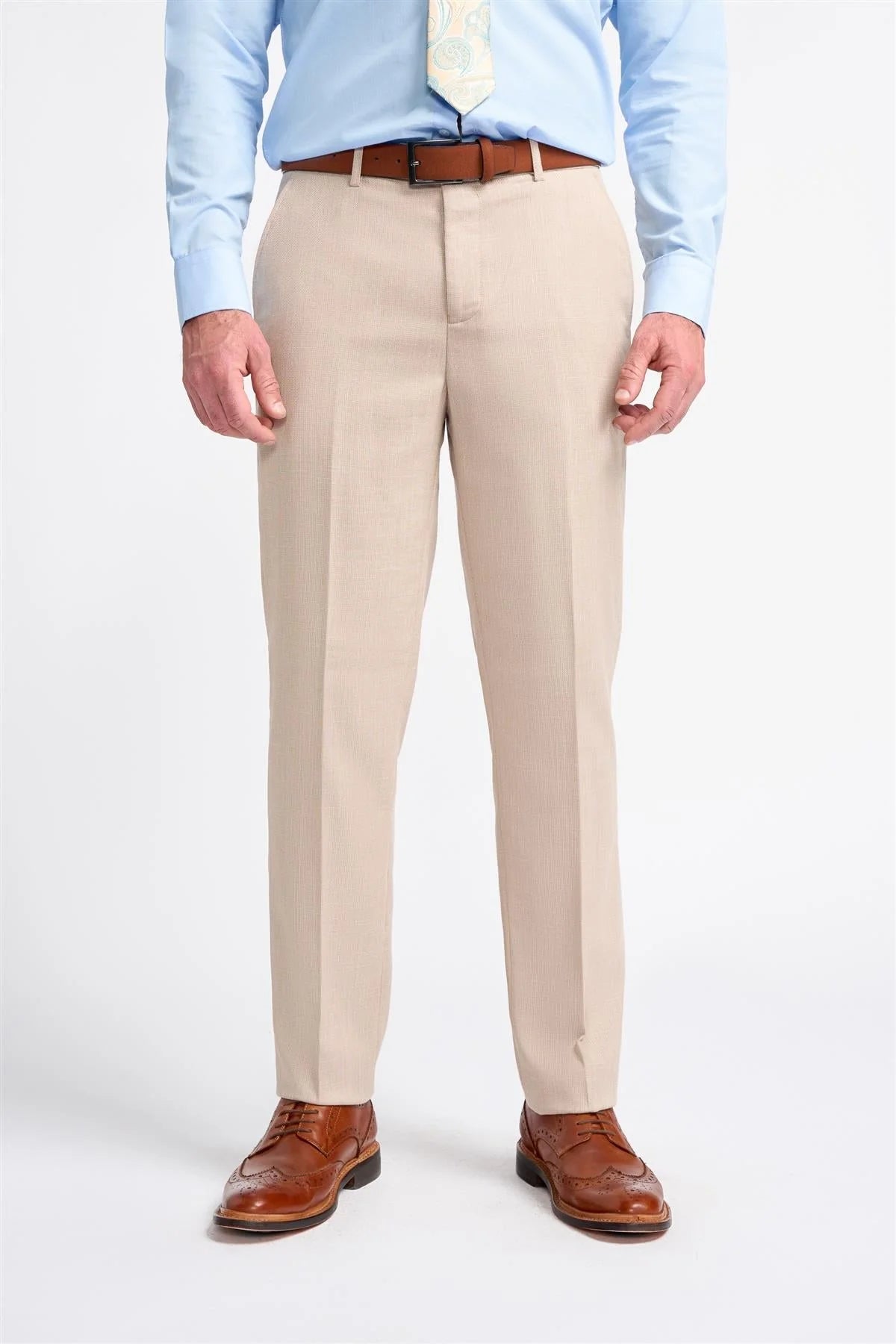 Miami - Pantaloni de mireasă bej pentru bărbați