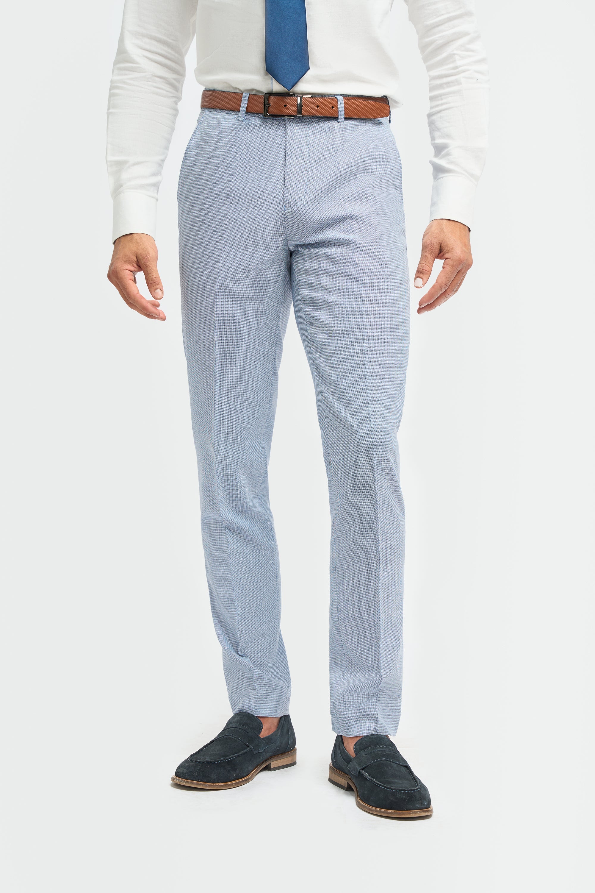 Miami - Pantaloni de vară albastru deschis pentru bărbați