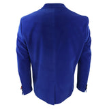 Men's Royal Blue Velvet Tux Blazer Satin Lapels Dinner Wedding Prom Black Tie