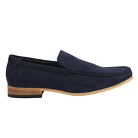 Men's Slip On Navy Lightweight Suede Loafers