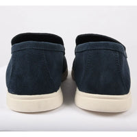 Men's Suede Navy Slip On Comfort Fit Loafers