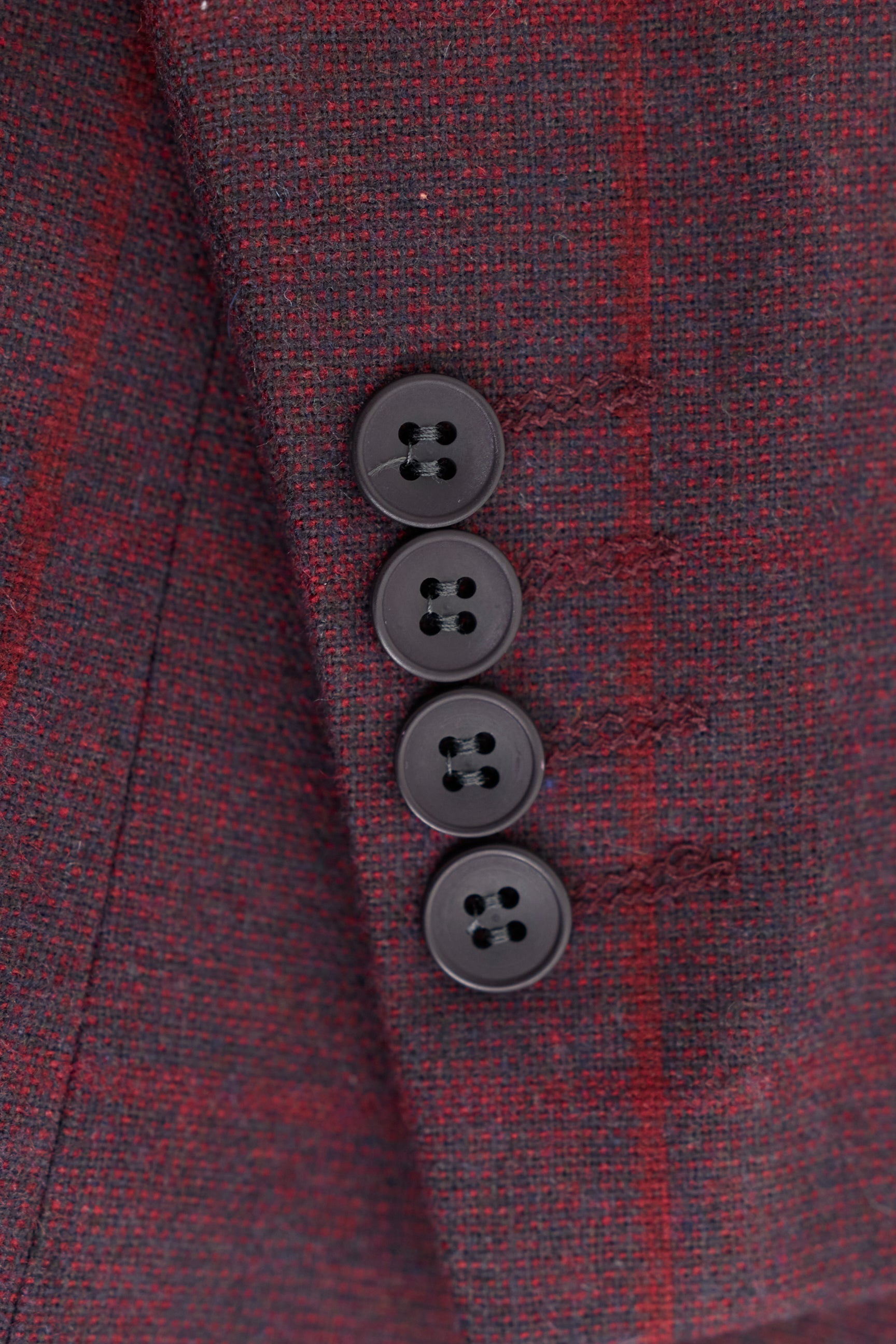 Costum bărbătesc din 3 piese, lână, tweed, culoare prună, vin, carouri, stil Gatsby, anii 1920