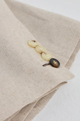 Costum de mireasă de vară pentru bărbați, bej, din in, format din 3 piese, TP-21